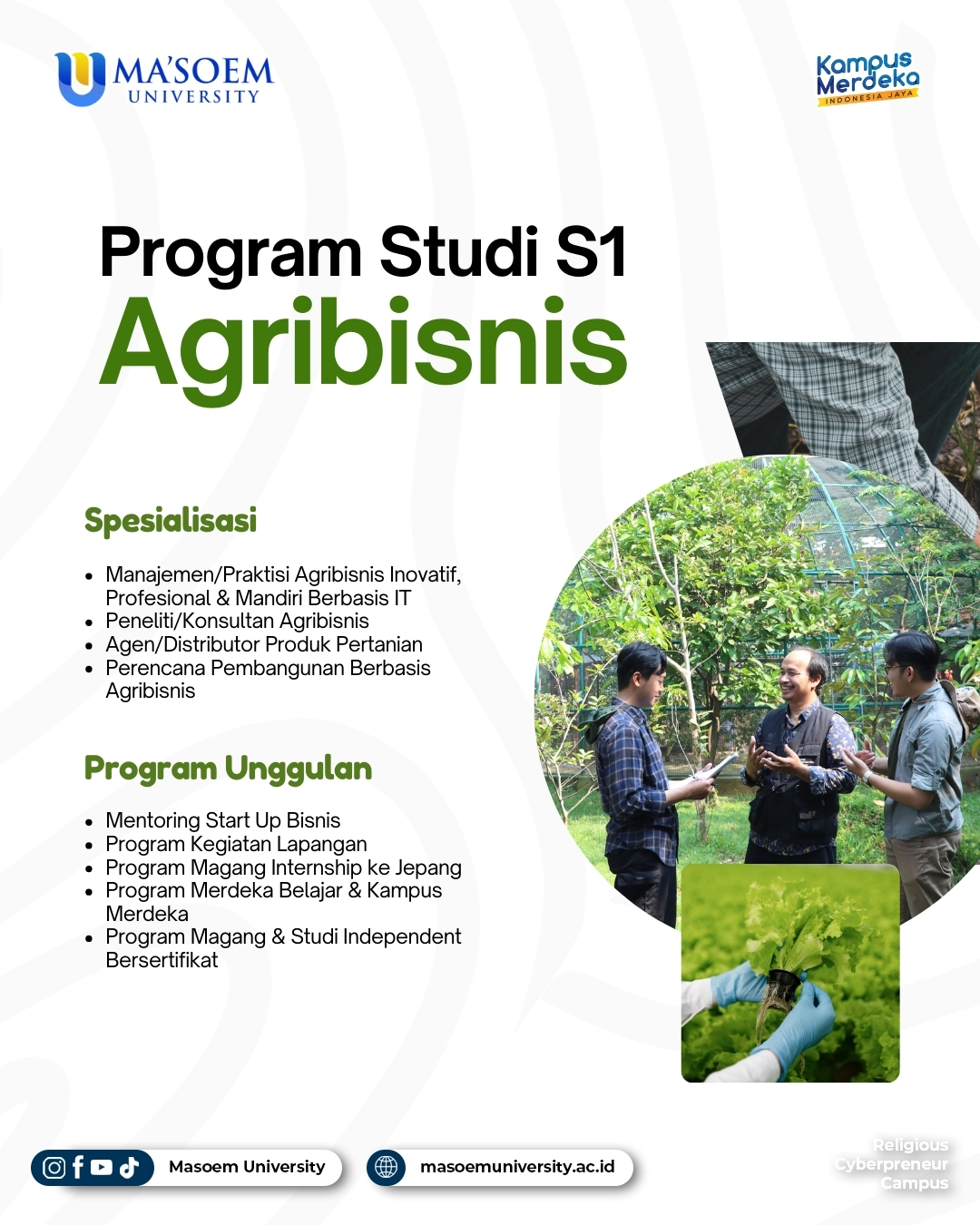 Program Studi Agribisnis Universitas Maâ€™soem sebagai Pilar Pengembangan Pertanian Modern dan Berkelanjutan