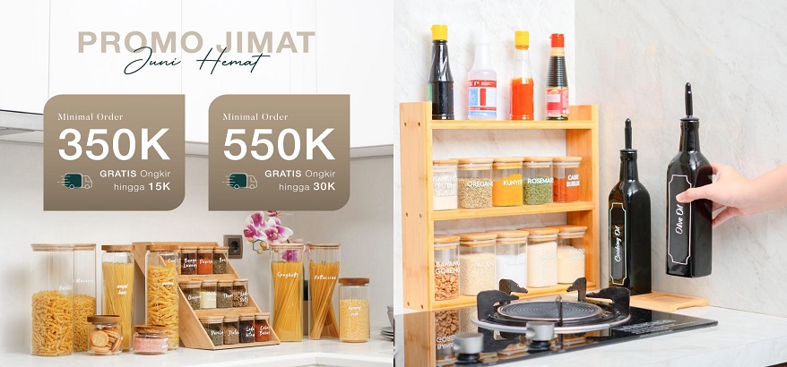 Tampilan Dapur Kamu Lebih Terlihat Cantik Dengan Rak Bumbu Dapur dari Grinn Living
